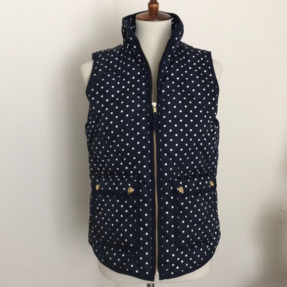 J. Crew Jackets & Blazers - J. Crew quilted polka dot puffer vest